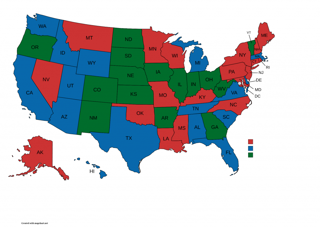 Map of the US showing state of public records