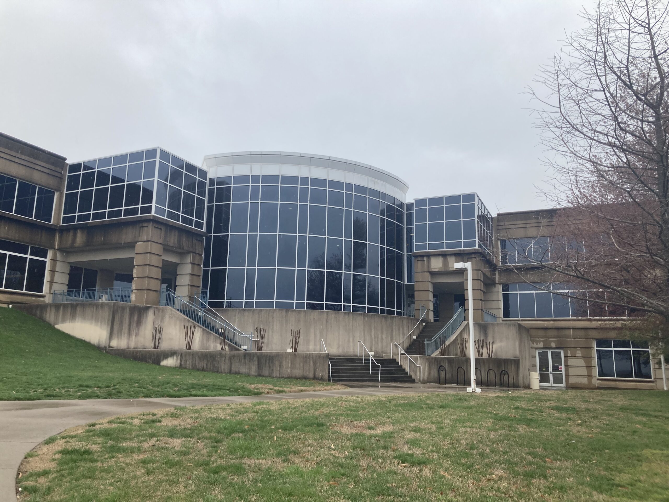 Photo of the rear of Dempster Hall at Southeast Missouri State University, Cape Girardeau, MO.